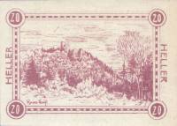 (№1920) Банкнота Австрия 1920 год "20 Heller"