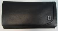 Кошелёк женский "Buono Leather", Натуральная кожа, 2 отделения. Клепка, поцелуй сзади. Чёрный