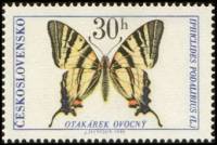 (1966-031) Марка Чехословакия "Махаон"    Бабочки II Θ
