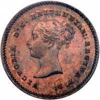 (№1839km737) Монета Великобритания 1839 год frac14; Farthing (Четверть)