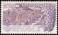 (1961-059) Марка Чехословакия "Виноград"    Международная выставка марок Прага III Θ