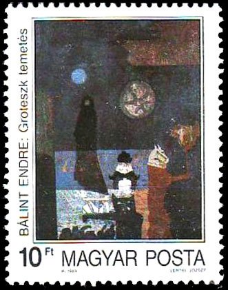 (1989-061) Марка Венгрия "Эндре Балинт"    Современная живопись II &Theta;