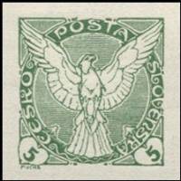 (1920-033) Марка Чехословакия "Сокол (Серо-зеленая)"    Газетные марки II O