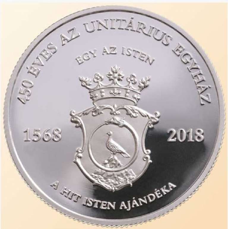 (2018) Монета Венгрия 2018 год 10000 форинтов &quot;Унитарная церковь&quot;  Серебро Ag 925  PROOF