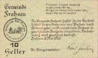 (№1920) Банкнота Австрия 1920 год "10 Heller"