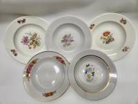 Тарелки 6 шт суповые большие разные диаметр 24 см