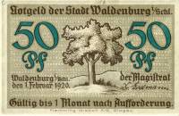 (№1920) Банкнота Германия 1920 год "50 Pfennig"