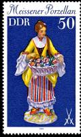 (1979-091) Марка Германия (ГДР) "Цветочница"    Мейсенский фарфор III Θ