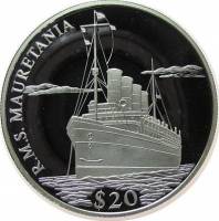 () Монета Либерия 2000 год 20  ""    AU