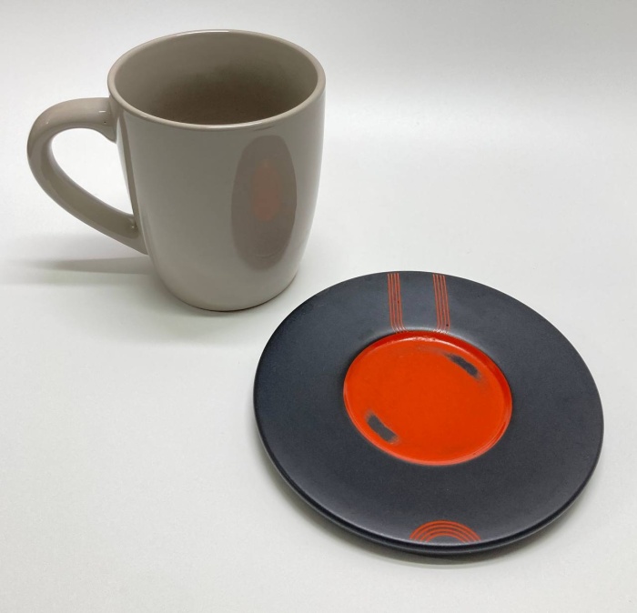 Большая кружка + блюдце ИКЕА