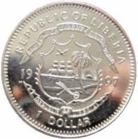 () Монета Либерия 1997 год 1  ""   Медь-Никель  UNC