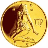 (040 спмд) Монета Россия 2003 год 50 рублей "Дева"  Золото Au 999  UNC