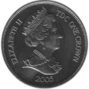 () Монета Тристан да Кунья 2005 год 1 крона ""  Медь-Никель  PROOF