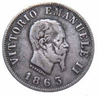 (№1861km4.2) Монета Италия 1861 год 50 Centesimi (Т)
