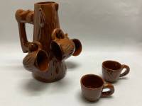 Кувшин и 5 кружек, керамика
