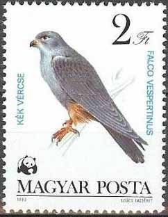 (1983-033) Марка Венгрия &quot;Кобчик&quot; ,  III O