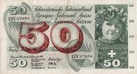 (№1961P-48b.3) Банкнота Швейцария 1961 год "50 Franken/Francs/Franchi" (Подписи: Brenno Galli  Iklé 