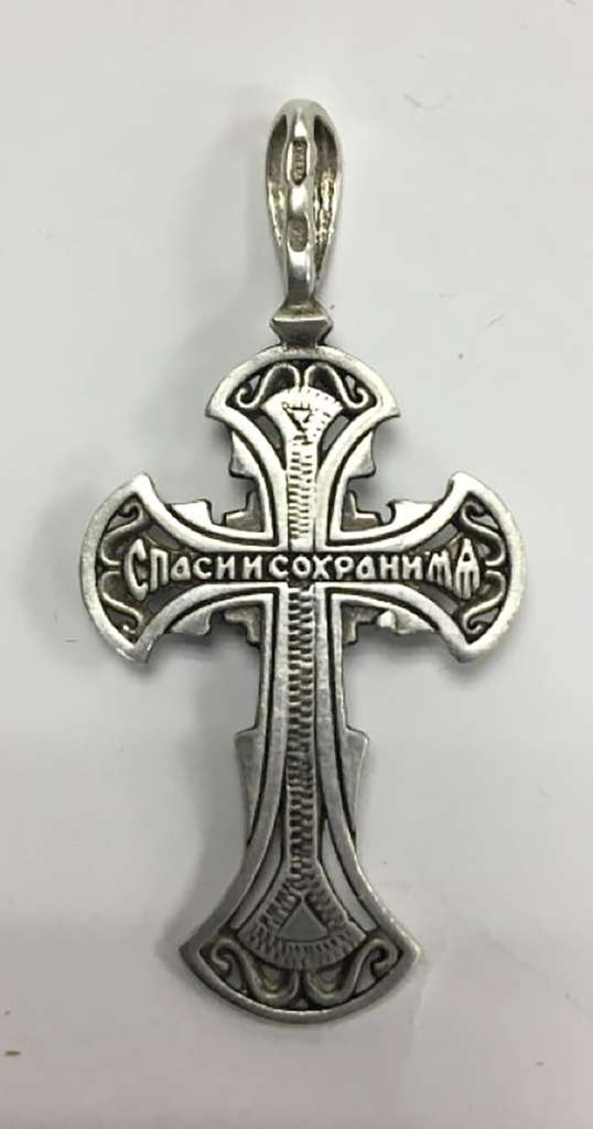 Крестик нательный, серебро 925 пробы (сост. на фото)
