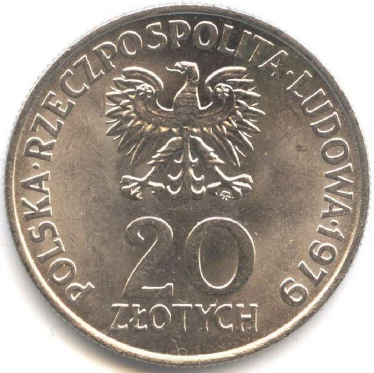 (1979) Монета Польша 1979 год 20 злотых &quot;Международный год ребенка&quot;  Медь-Никель  XF