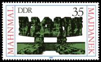 (1980-068) Марка Германия (ГДР) "Майданек"    Мемориалы II Θ
