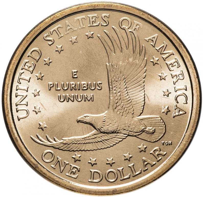 2005p Монета США 2005 год 1 доллар Орёл  Сакагавея Латунь  UNC