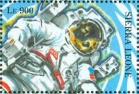 (№1993-1962) Марка Сьерра-Леоне 1993 год "Космонавт", Гашеная