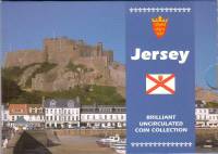 (1997, 10м) Набор монет Остров Джерси 1997 год "Достопримечательности Джерси"  Буклет
