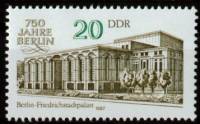 (1987-020) Марка Германия (ГДР) "Дворец Фридрихштадта (2)"    Берлин, 750 лет II Θ