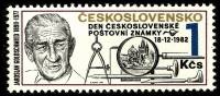 (1982-054) Марка Чехословакия "Я. Гольдшмид"    День почтовой марки III Θ