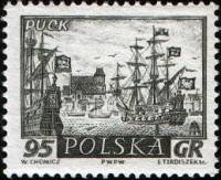 (1960-048) Марка Польша "Пуцк"   Исторические города №1 II Θ