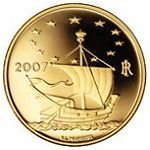 (№2007km300) Монета Италия 2007 год 50 Euro (Искусства в Европе - крик живопись, Норвегия)