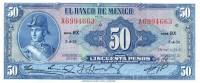 (№1949P-49b.3) Банкнота Мексика 1949 год "50 Pesos"