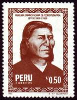 (№1986-1325) Марка Перу 1986 год "Педро Vilcapaza 17401781", Гашеная