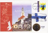 (007) Монета Финляндия 2010 год 5 евро "Сатакунта" 2. Диаметр 27,25 мм Биметалл  Буклет с маркой