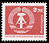 (1980-081) Марка Германия (ГДР) "Герб ГДР"    Достопримечательности ГДР III Θ