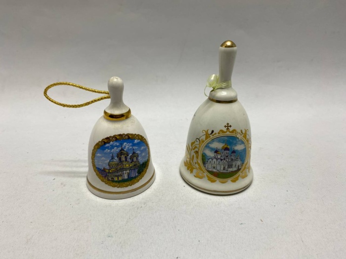 Сувенир колокольчик 2 шт с изображением храма