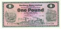 (№1970P-187a) Банкнота Северная Ирландия 1970 год "1 Pound" (Подписи: Wilson)