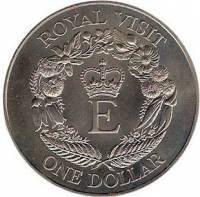 (1986) Монета Новая Зеландия 1986 год 1 доллар "Королевский визит"  Медь-Никель  UNC