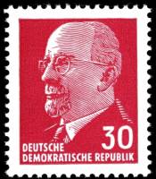 (1963-002) Марка Германия (ГДР) "Ульбрихт Вальтер"  красная  Председатель Гос. совета III Θ