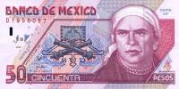 () Банкнота Мексика 1999 год 50  ""   UNC