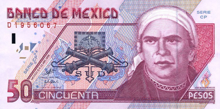 () Банкнота Мексика 1999 год 50  &quot;&quot;   UNC