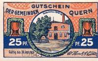 (№1921) Банкнота Германия 1921 год "25 Pfennig"