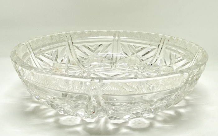 Салатник хрусталь круглый 26 см СССР