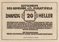 (№1920) Банкнота Австрия 1920 год "20 Heller"