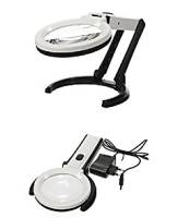 Лупа-Лампа Настольная MG3B-1D, 138 мм, с подсветкой из 10 светодиодов и подключением в сеть, Китай