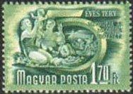 (1950-009) Марка Венгрия "Семья"    5-летний план (Стандартный выпуск) III Θ