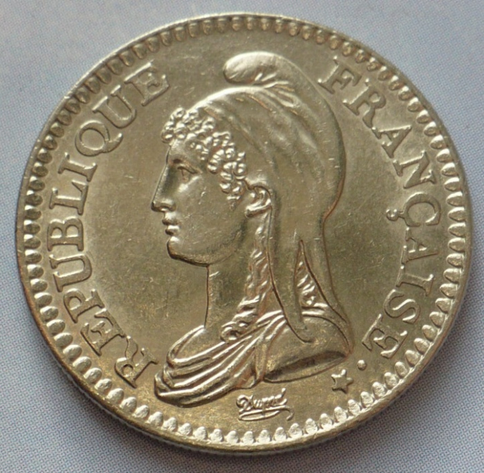 (2000) Монета Франция 2000 год 10 франков &quot;Французская Республика. 200 лет&quot;  Серебро Ag 900  PROOF