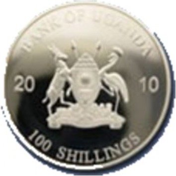 (2010) Монета Уганда 2010 год 100 шиллингов &quot;Касатка&quot; Серебрение Медно-никель, покрытый серебром  PR