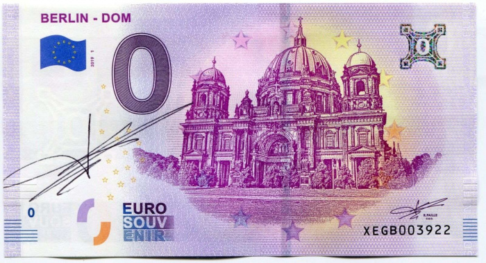 (2019) Банкнота Европа 2019 год 0 евро &quot;Берлинский кафедральный собор&quot;   UNC