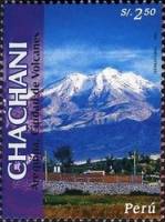 (№2006-2053) Марка Перу 2006 год "Вулканы Чачани Арекипа", Гашеная